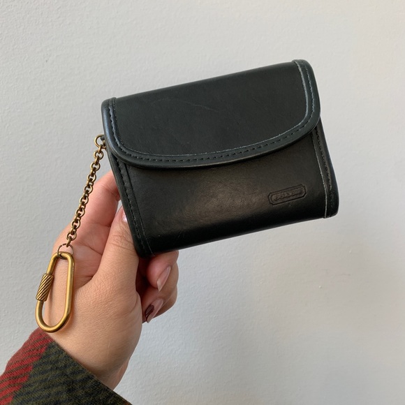 Forest Green Multifunction Purse (7219) Vintage Coach Leather Unisex Wallet - Picture 2 of 15